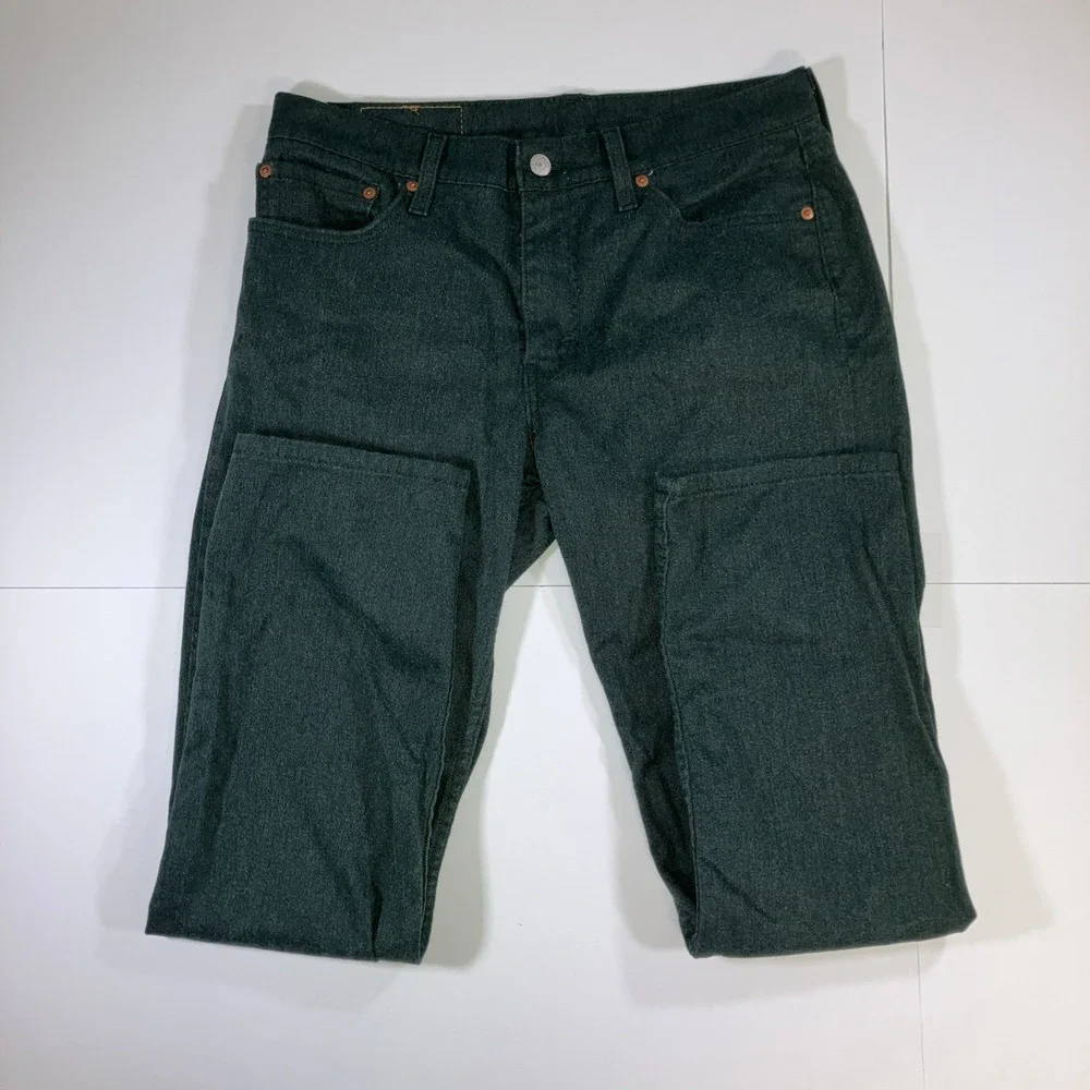 Levi's 511 Slim Jeans Mens 32x30 Dark Green Stretch Denim Pants